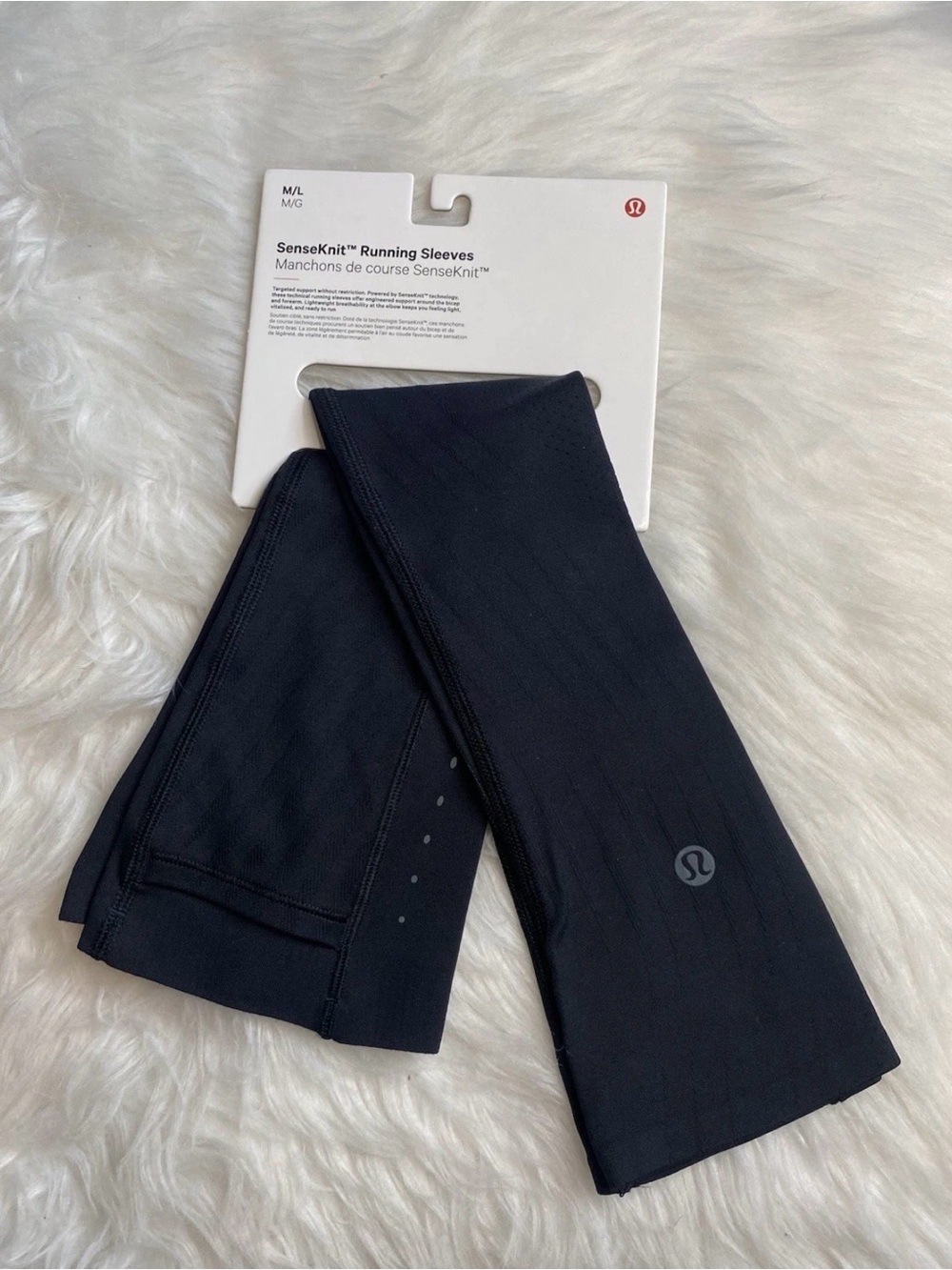 Lululemon Senseknit Running Sleeves Black Size M/L New